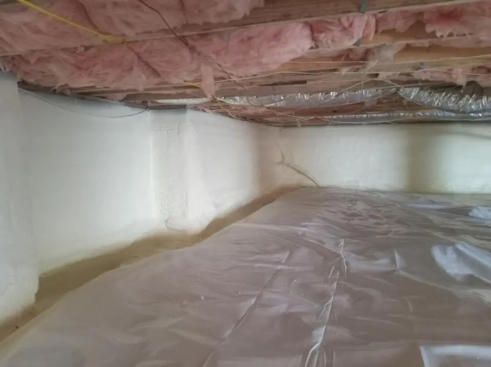 Crawl space encapsulation with closed-cell spray foam for Storm Damage Roof Repair in Rancho Mission Viejo